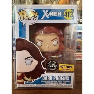 Funko POP! X-MEN Dark Phoenix Hot Topic Excl GITD Chase #413 In PROTECTOR
